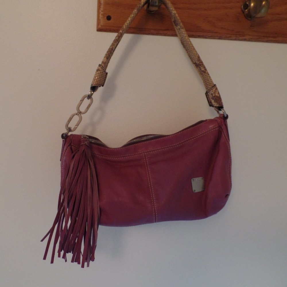 Purple MCM Tassel Bag